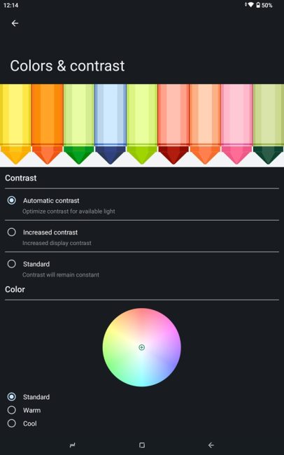 Doogee T30S Display Colour Setting