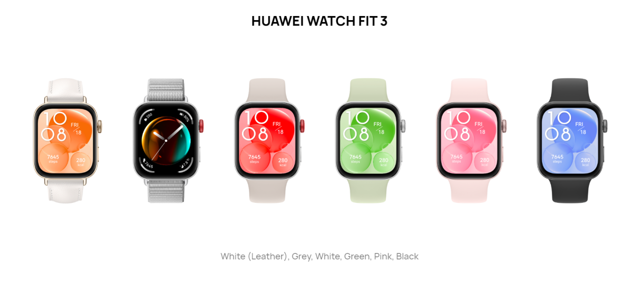 HUAWEI WATCH FIT 3 design