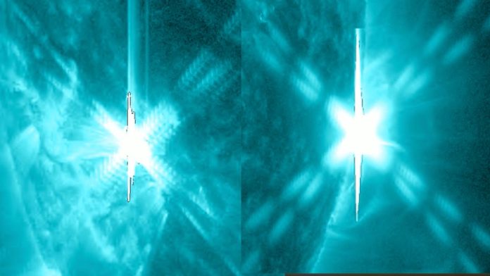 X1.7-class solar flare and X1.1-class flare