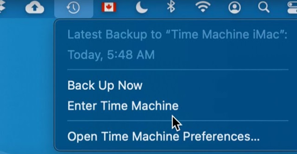 Use Time Machine Backup