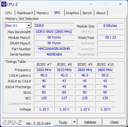 Acer Nitro 50 R5-7600 CPU-Z