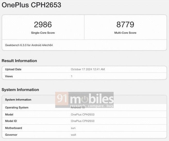 Глобальна версія OnePlus 13 показала вражаючий результат на Geekbench