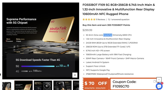 Fossibot F109 price