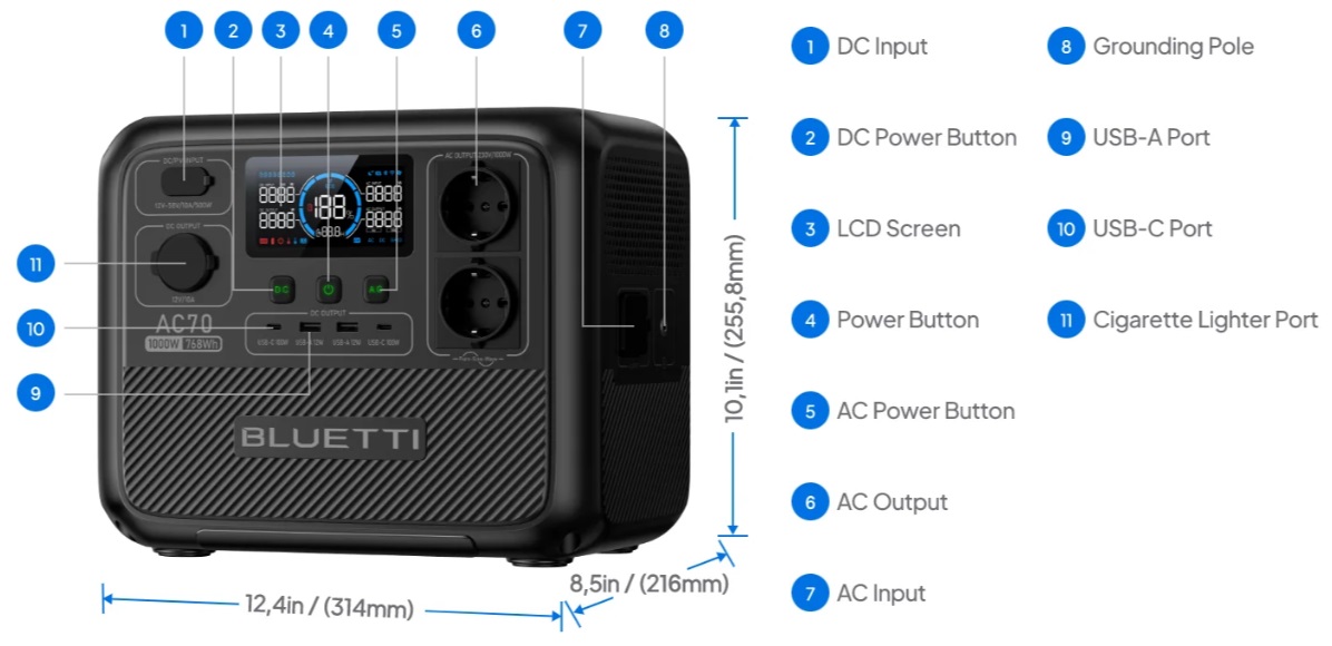 BLUETTI AC70