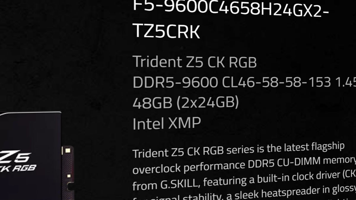 G.SKILL Trident Z5 CK Series