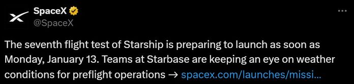 SpaceX визначила дату наступного польоту ракети Starship