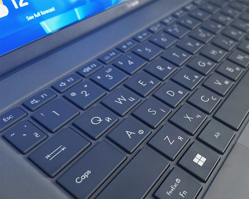 ASUS Zenbook A14 keyboard