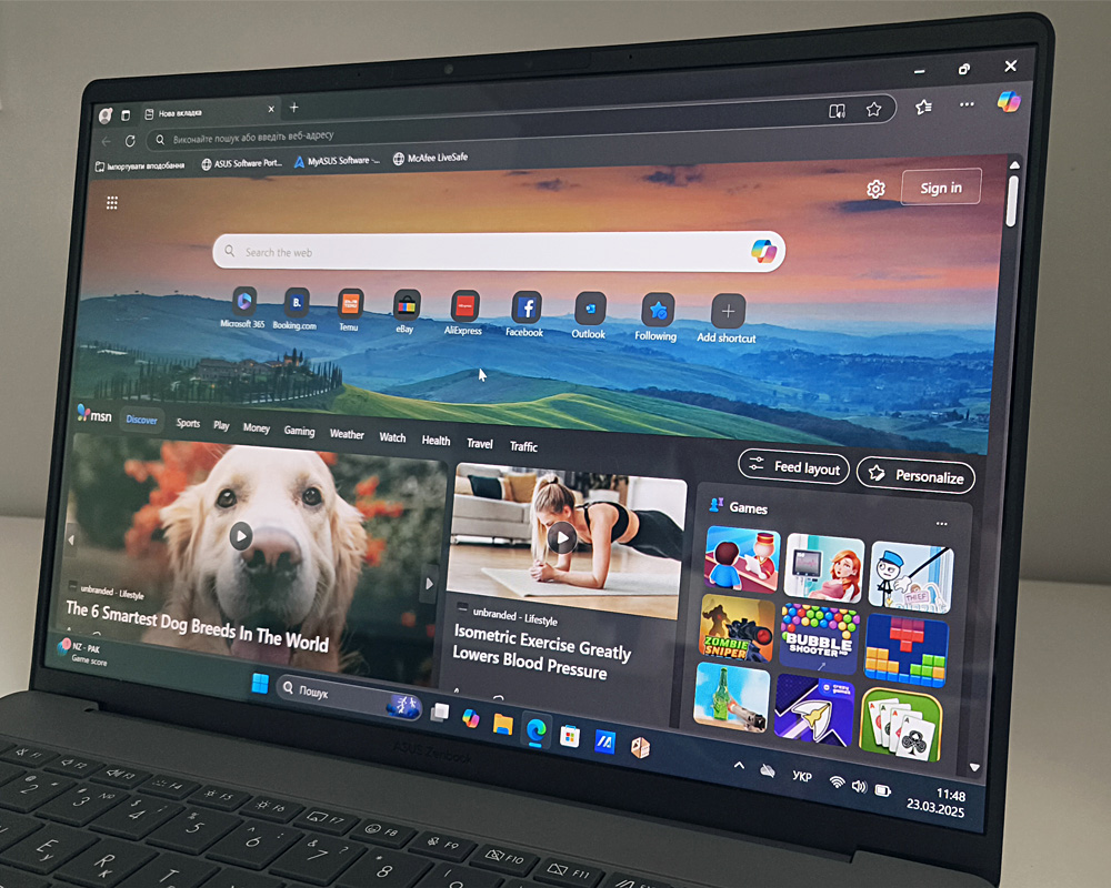 ASUS Zenbook A14 display display