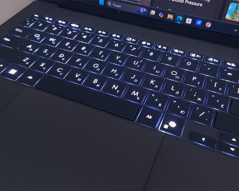 ASUS Zenbook A14 keyboard