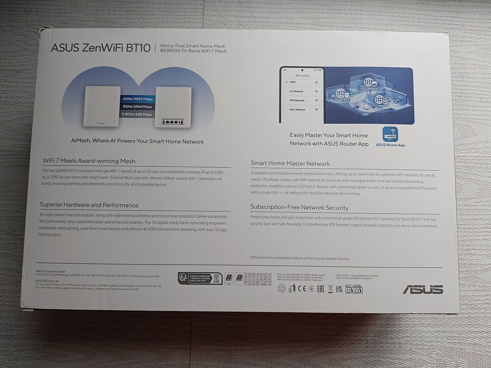 ASUS ZenWiFi BT10 ASUS ZenWiFi BT10