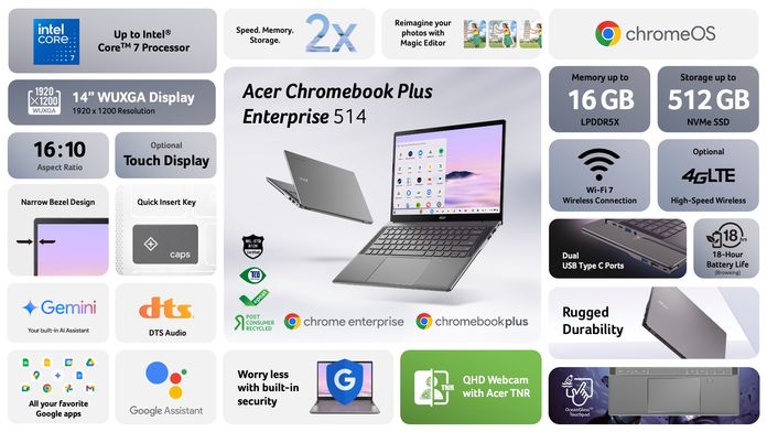 Chromebook Plus Enterprise 514 Chromebook Plus Enterprise 514