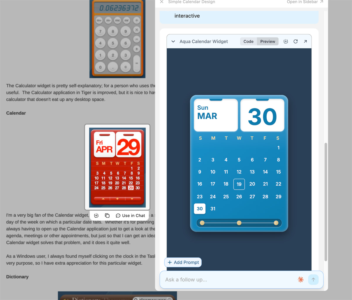 calendar
