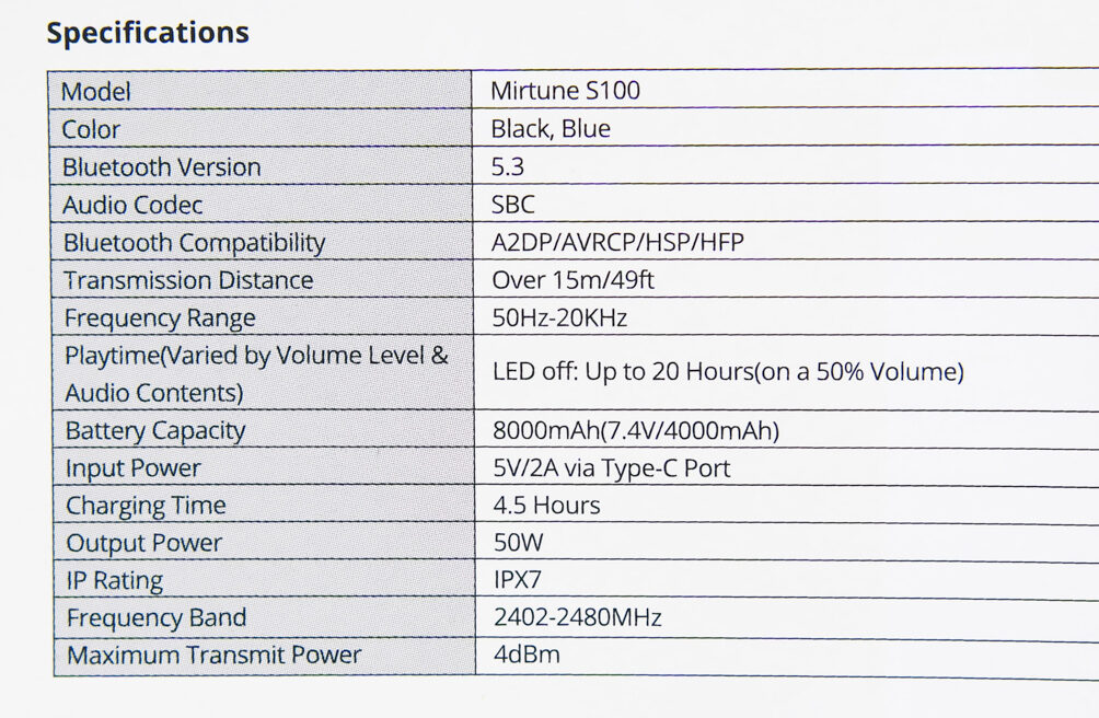Tronsmart Mirtune S100 Tronsmart Mirtune S100
