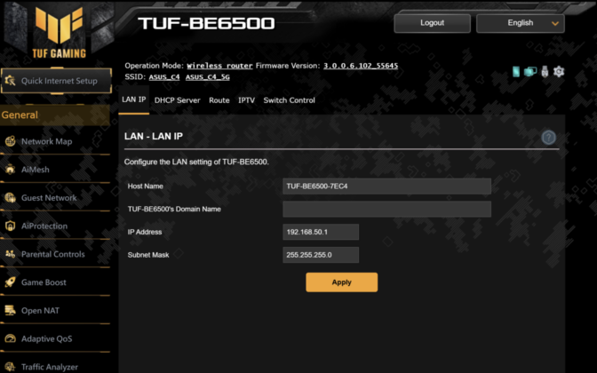 ASUS TUF Gaming BE6500
