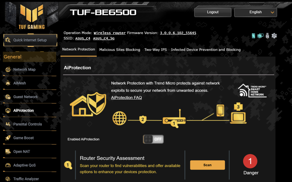 ASUS TUF Ganing BE6500 