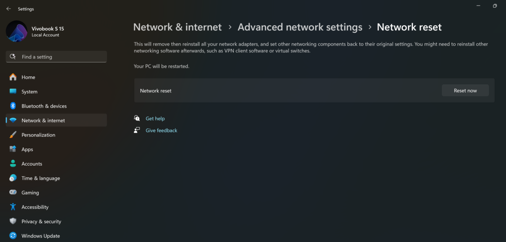 Network Settings Network Settings