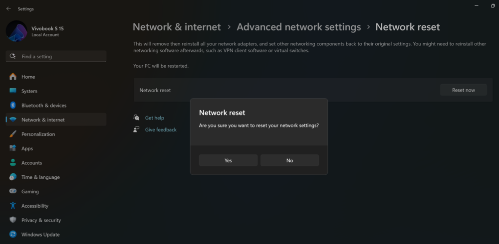 Network Settings Network Settings
