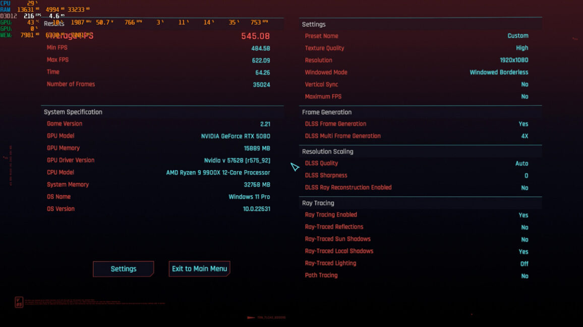 ASUS TUF RTX 5080 16GB OC