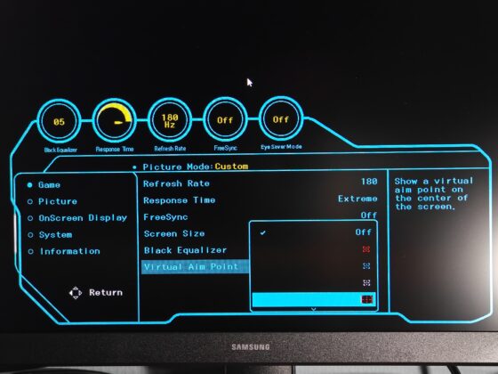 Samsung Odyssey G3 G30D monitor settings