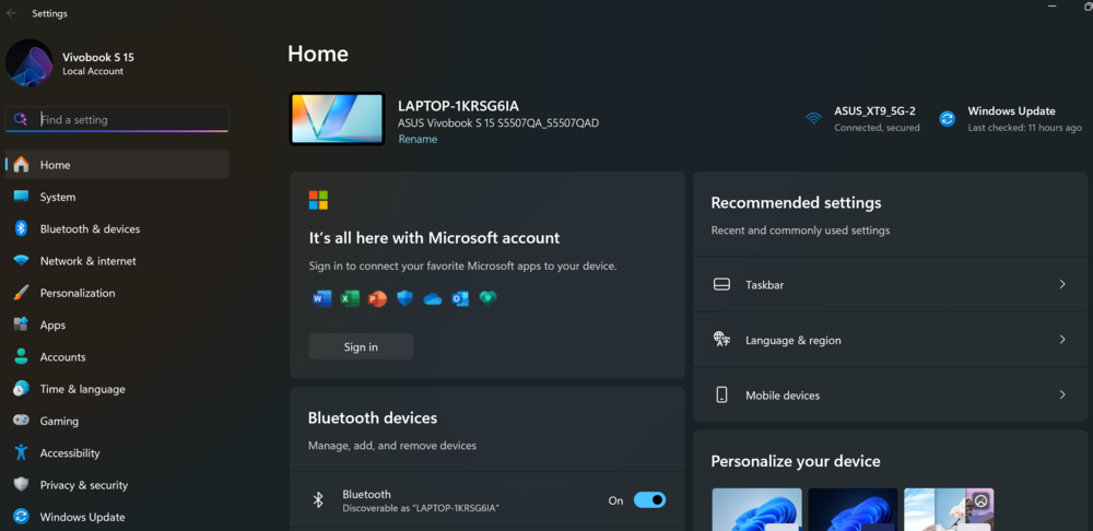 Location in Windows 11