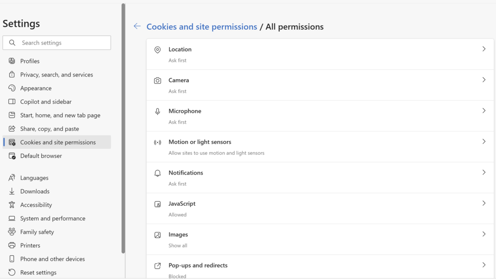 Location in Windows 11