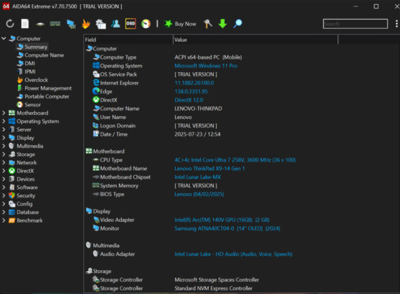 Lenovo ThinkPad X9 14 Aura Edition