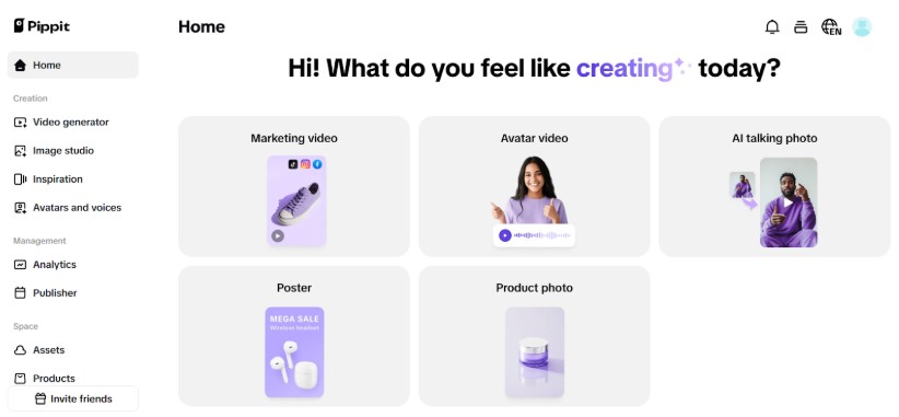Pippit’s lyric video maker Pippit’s lyric video maker