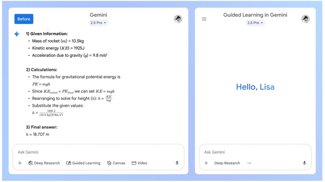Навчання з AI: Google представляє Guided Learning у Gemini Навчання з AI: Google представляє Guided Learning у Gemini