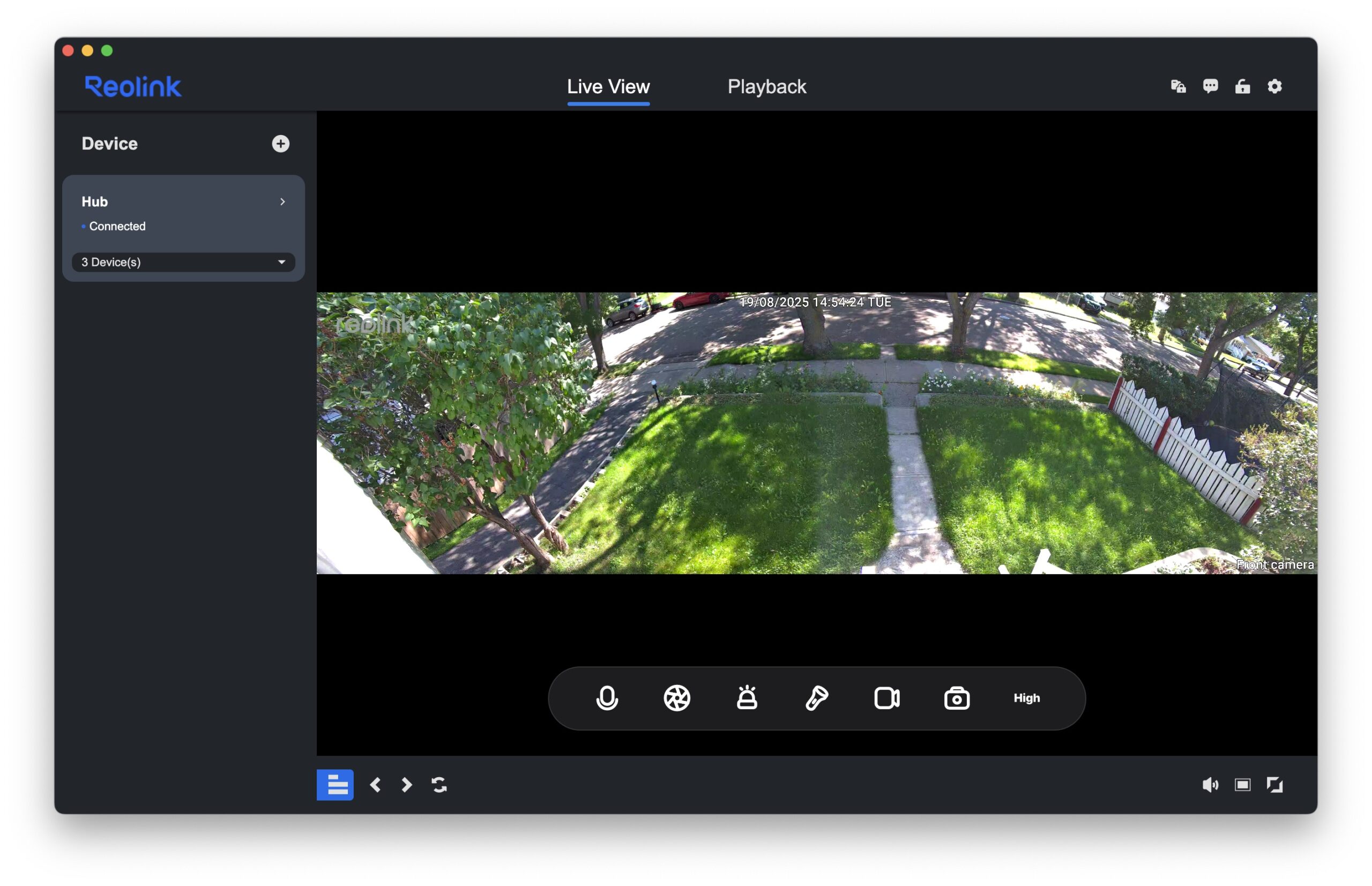 Reolink Argus 4 Pro macOS app