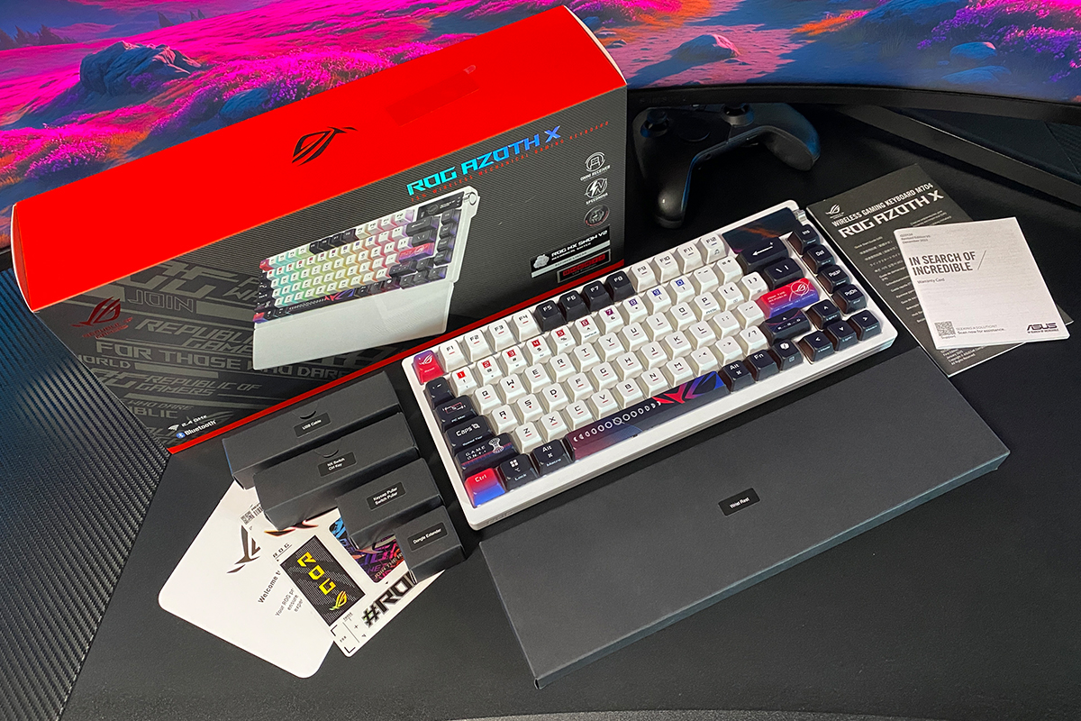 ASUS ROG Azoth Xレビュー：宇宙をイメージしたデザインとOLED
