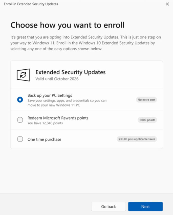 Windows 10 ESU