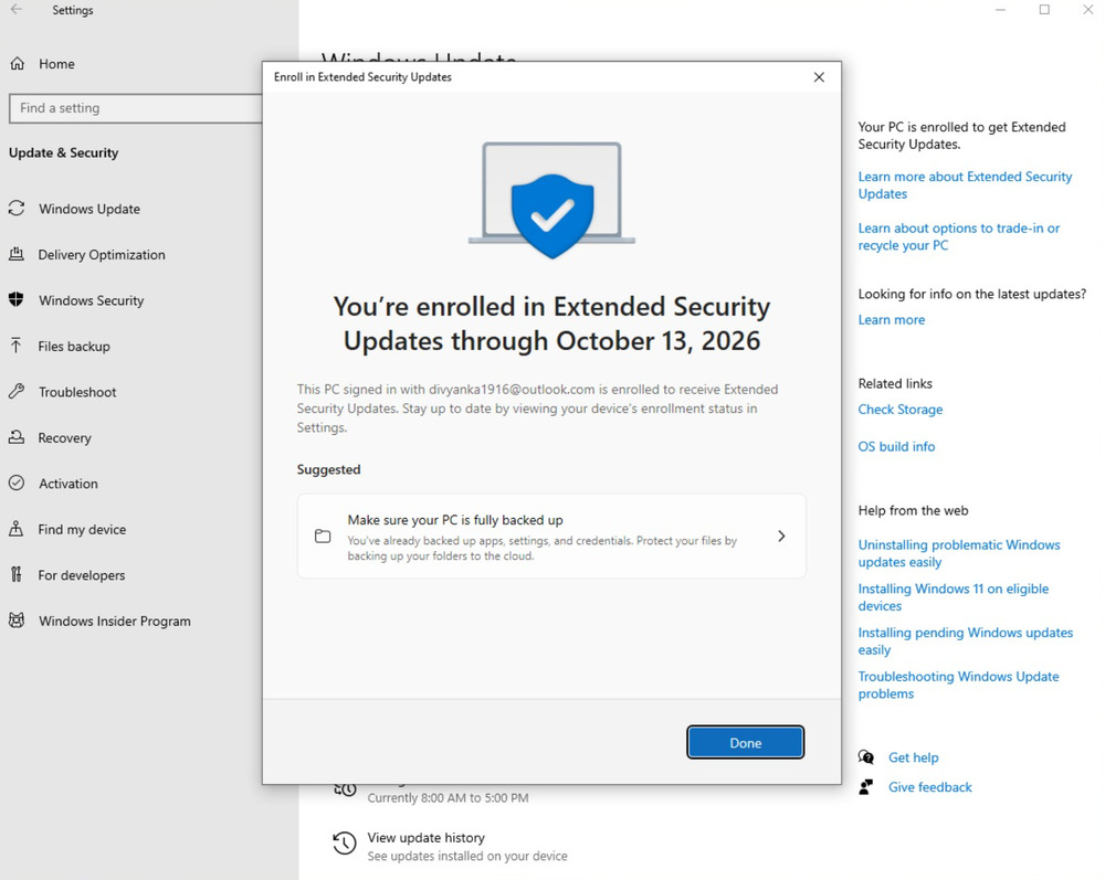 Windows 10 ESU