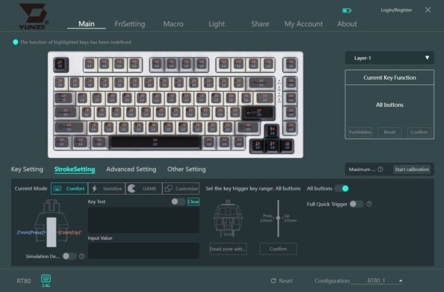 YUNZII RT80