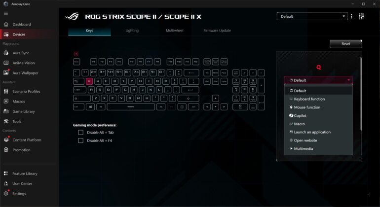 ASUS ROG Strix Scope II X