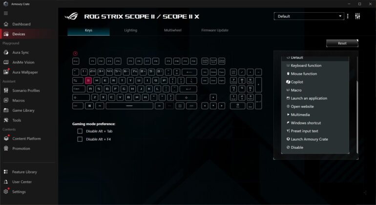 ASUS ROG Strix Scope II X