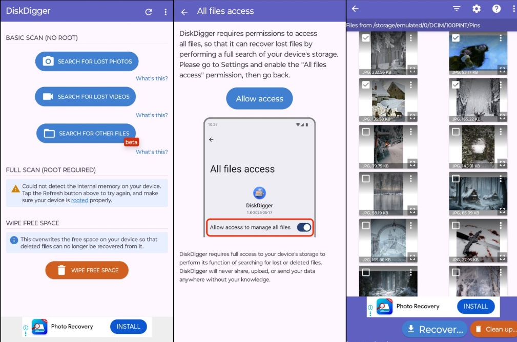 DiskDigger Mobile Recovery App DiskDigger Mobile Recovery App