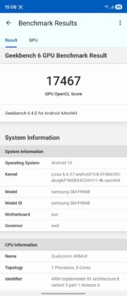 Samsung Galaxy Z Fold7 benchmark