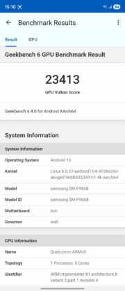 Samsung Galaxy Z Fold7 benchmark