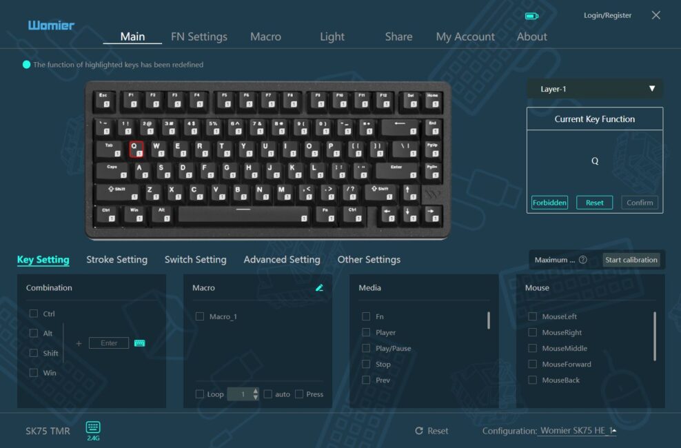 Womier SK75 TMR