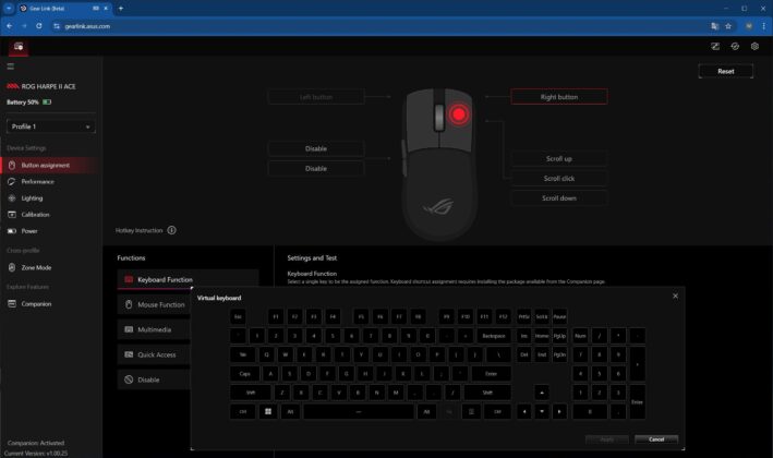 ASUS ROG Harpe II Ace