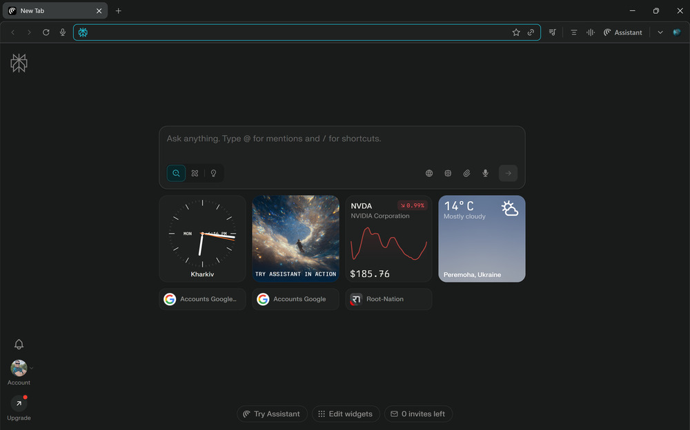 Comet Browser Comet Browser
