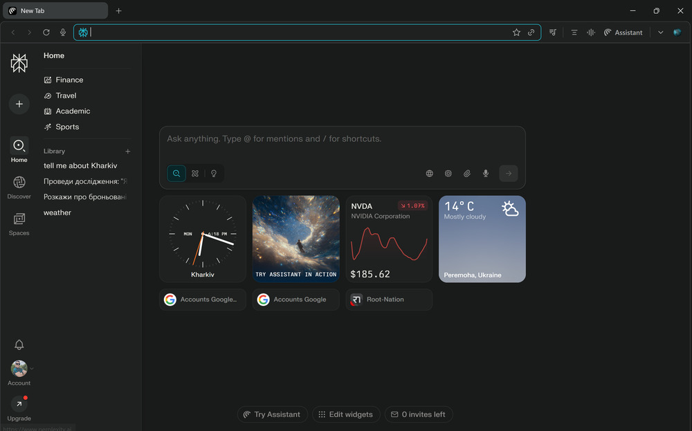 Comet Browser Comet Browser