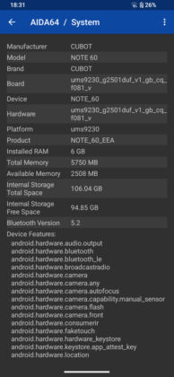 Cubot Note 60
