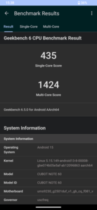 Cubot Note 60