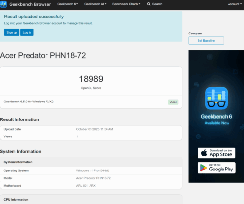 Acer Predator Helios Neo 18 AI