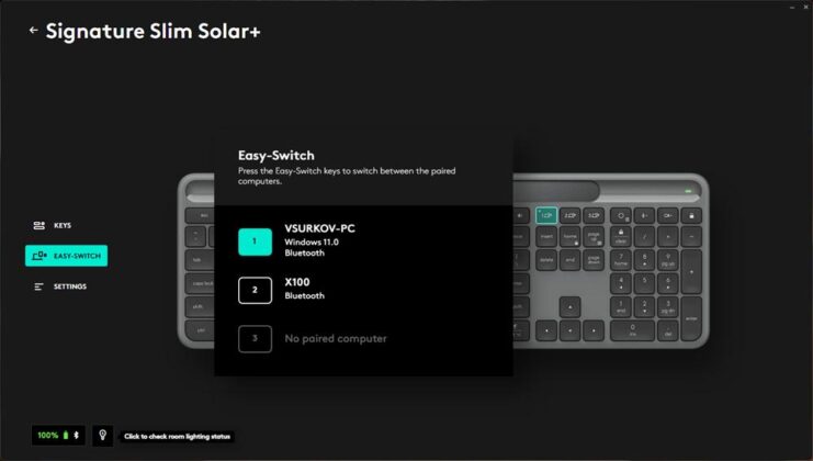 Logitech Signature Slim Solar+ K980 - Logi Options+
