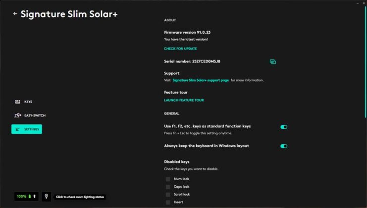 Logitech Signature Slim Solar+ K980 - Logi Options+