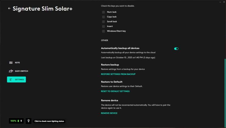 Logitech Signature Slim Solar+ K980 - Logi Options+