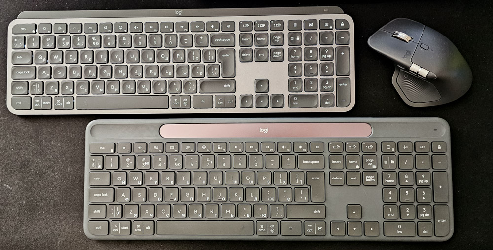 Logitech Signature Slim Solar+ K980 vs Logitech MX Key S Logitech Signature Slim Solar+ K980 vs Logitech MX Key S