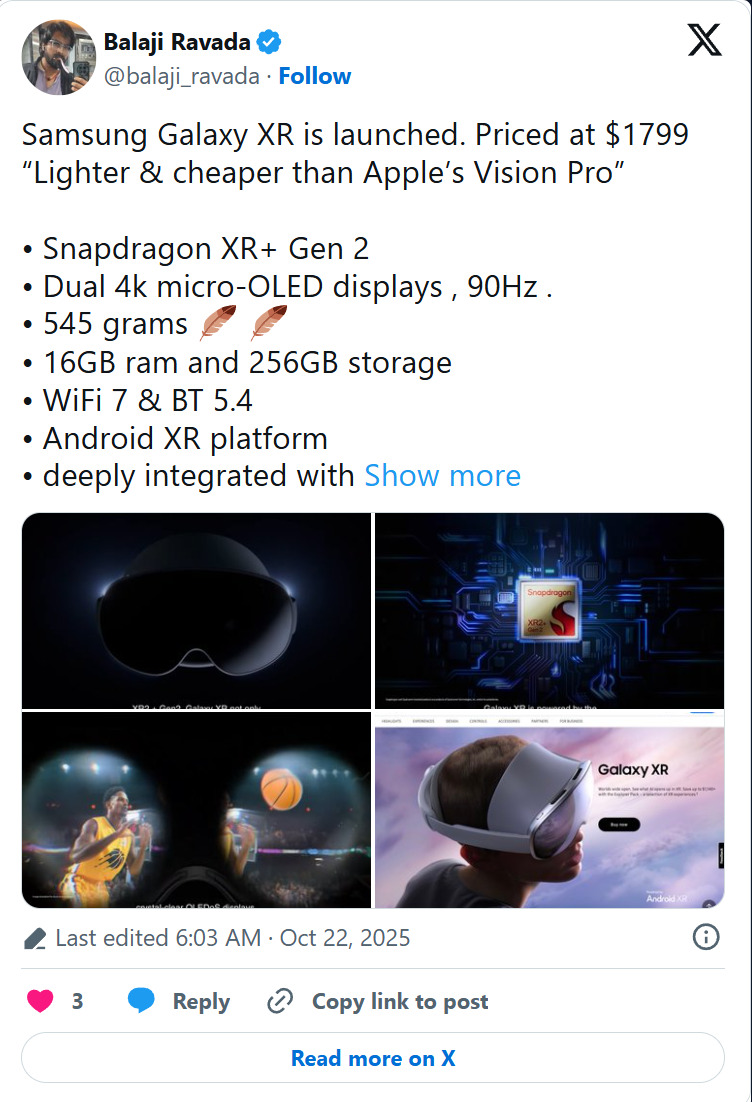 Samsung Galaxy XR Samsung Galaxy XR